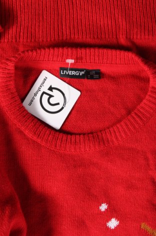 Мъжки пуловер Livergy, Размер XXL, Цвят Червен, Цена 18,85 лв.