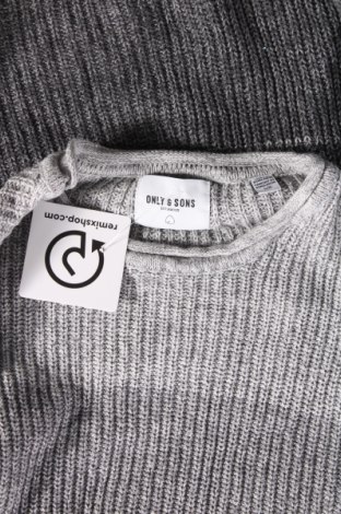 Мъжки пуловер Only & Sons, Размер L, Цвят Сив, Цена 18,85 лв.