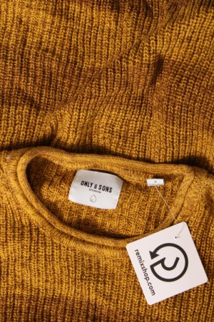 Мъжки пуловер Only & Sons, Размер S, Цвят Жълт, Цена 17,40 лв.