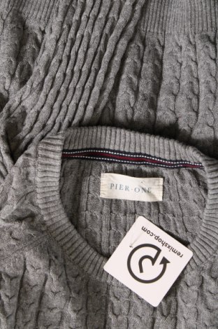 Мъжки пуловер Pier One, Размер M, Цвят Сив, Цена 17,40 лв.