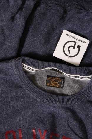 Ανδρικό πουλόβερ S.Oliver, Μέγεθος L, Χρώμα Μπλέ, Τιμή 13,67 €