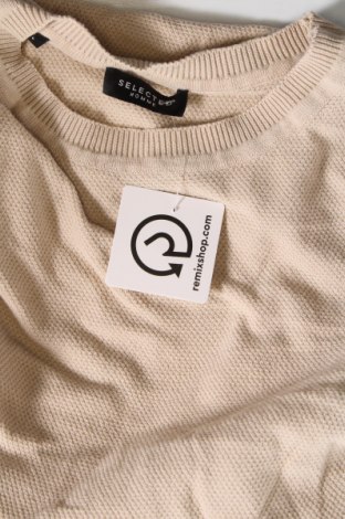 Herrenpullover Selected Homme, Größe L, Farbe Beige, Preis € 8,49