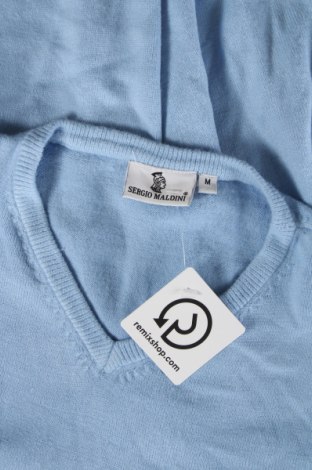 Мъжки пуловер Sergio Maldini, Размер M, Цвят Син, Цена 17,40 лв.