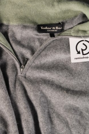 Мъжки пуловер Tailor & Son, Размер L, Цвят Сив, Цена 18,85 лв.