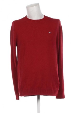 Herrenpullover Tommy Jeans, Größe L, Farbe Rot, Preis 57,99 €