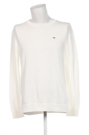 Herrenpullover Tommy Jeans, Größe L, Farbe Weiß, Preis 57,99 €