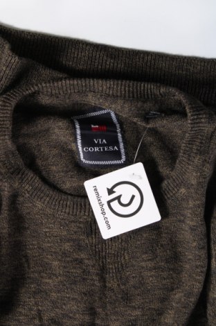 Мъжки пуловер Via Cortesa, Размер L, Цвят Зелен, Цена 18,85 лв.