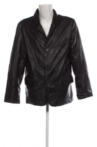 Мъжко кожено яке, Размер 3XL, Цвят Черен, Цена 107,00 лв.