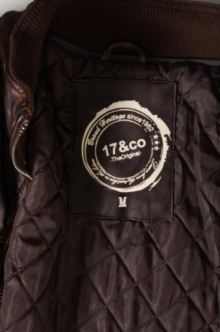 Pánská kožená bunda  17 & Co., Velikost M, Barva Hnědá, Cena  781,00 Kč