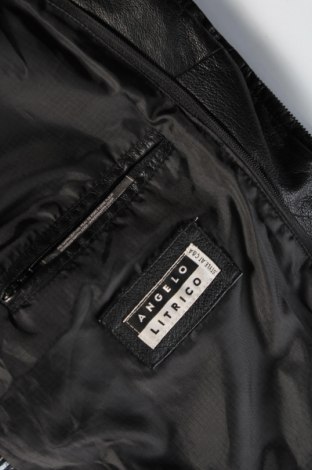 Ανδρικό δερμάτινο μπουφάν Angelo Litrico, Μέγεθος XL, Χρώμα Μαύρο, Τιμή 66,19 €