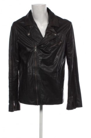 Ανδρικό δερμάτινο μπουφάν Edc By Esprit, Μέγεθος XL, Χρώμα Μαύρο, Τιμή 88,45 €
