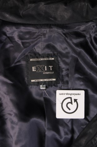 Ανδρικό δερμάτινο μπουφάν Exit, Μέγεθος L, Χρώμα Μαύρο, Τιμή 39,59 €