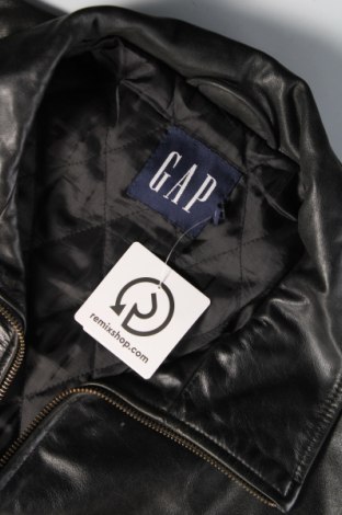 Ανδρικό δερμάτινο μπουφάν Gap, Μέγεθος XL, Χρώμα Μαύρο, Τιμή 88,45 €