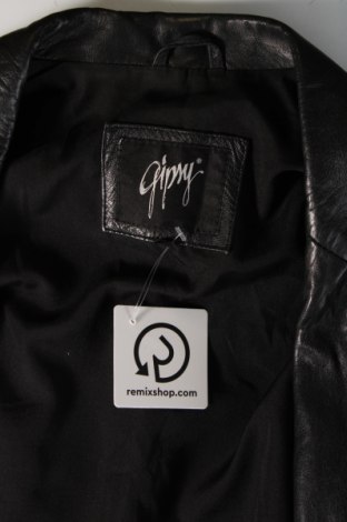 Ανδρικό δερμάτινο μπουφάν Gipsy, Μέγεθος M, Χρώμα Μαύρο, Τιμή 76,88 €