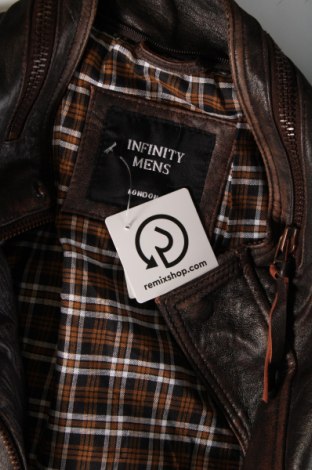 Ανδρικό δερμάτινο μπουφάν Infinity, Μέγεθος L, Χρώμα Καφέ, Τιμή 66,19 €