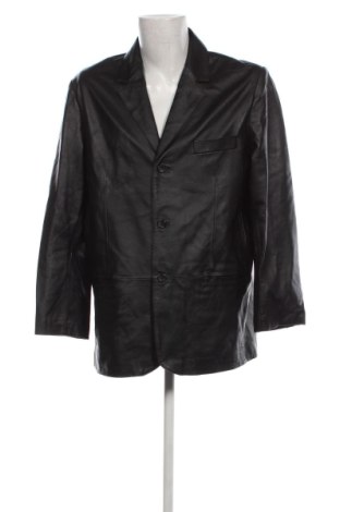Ανδρικό δερμάτινο μπουφάν Man's World, Μέγεθος L, Χρώμα Μαύρο, Τιμή 66,19 €