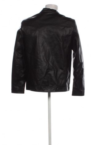 Ανδρικό δερμάτινο μπουφάν Oviesse, Μέγεθος L, Χρώμα Μαύρο, Τιμή 40,72 €