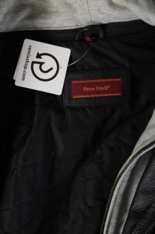 Ανδρικό δερμάτινο μπουφάν Peter Fitch, Μέγεθος L, Χρώμα Μαύρο, Τιμή 66,19 €