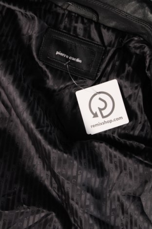 Ανδρικό δερμάτινο μπουφάν Pierre Cardin, Μέγεθος L, Χρώμα Μαύρο, Τιμή 76,88 €