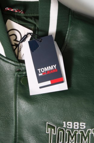 Férfi bőrdzseki Tommy Jeans, Méret XL, Szín Zöld, Ár 126 399 Ft