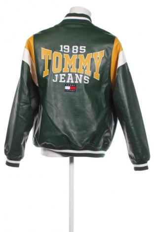 Pánska kožená bunda  Tommy Jeans, Veľkosť XL, Farba Zelená, Cena  183,95 €