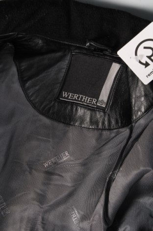Ανδρικό δερμάτινο μπουφάν Werther, Μέγεθος L, Χρώμα Μαύρο, Τιμή 53,20 €