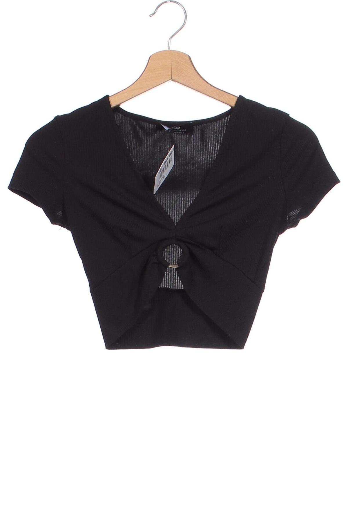 Damen Shirt Bershka, Größe XS, Farbe Schwarz, Preis 4,99 €