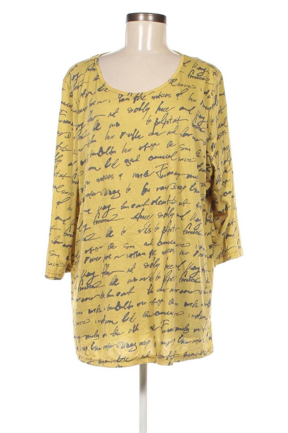 Дамска блуза Gina Laura, Размер XXL, Цвят Жълт, Цена 11,22 лв.