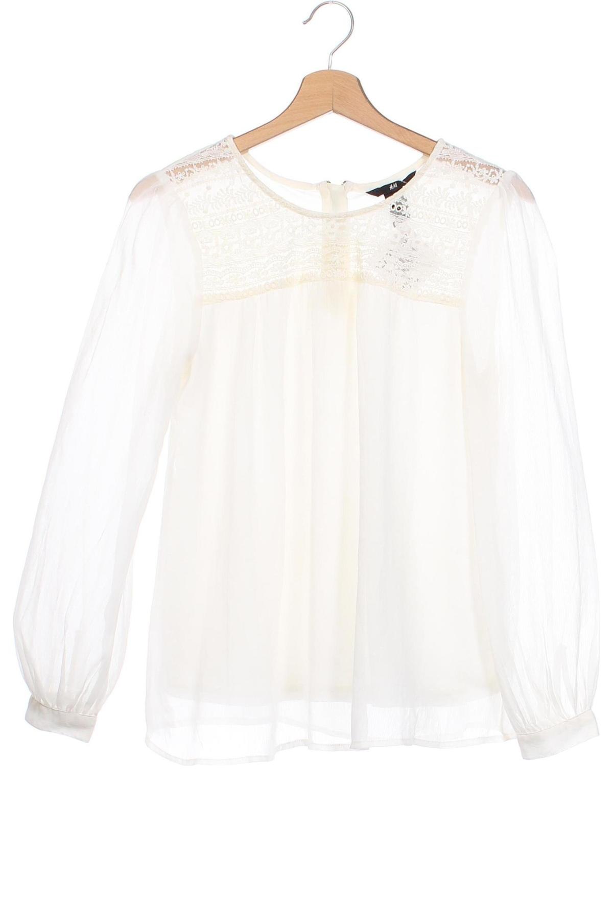 Дамска блуза H&M, Размер XS, Цвят Екрю, Цена 10,26 лв.