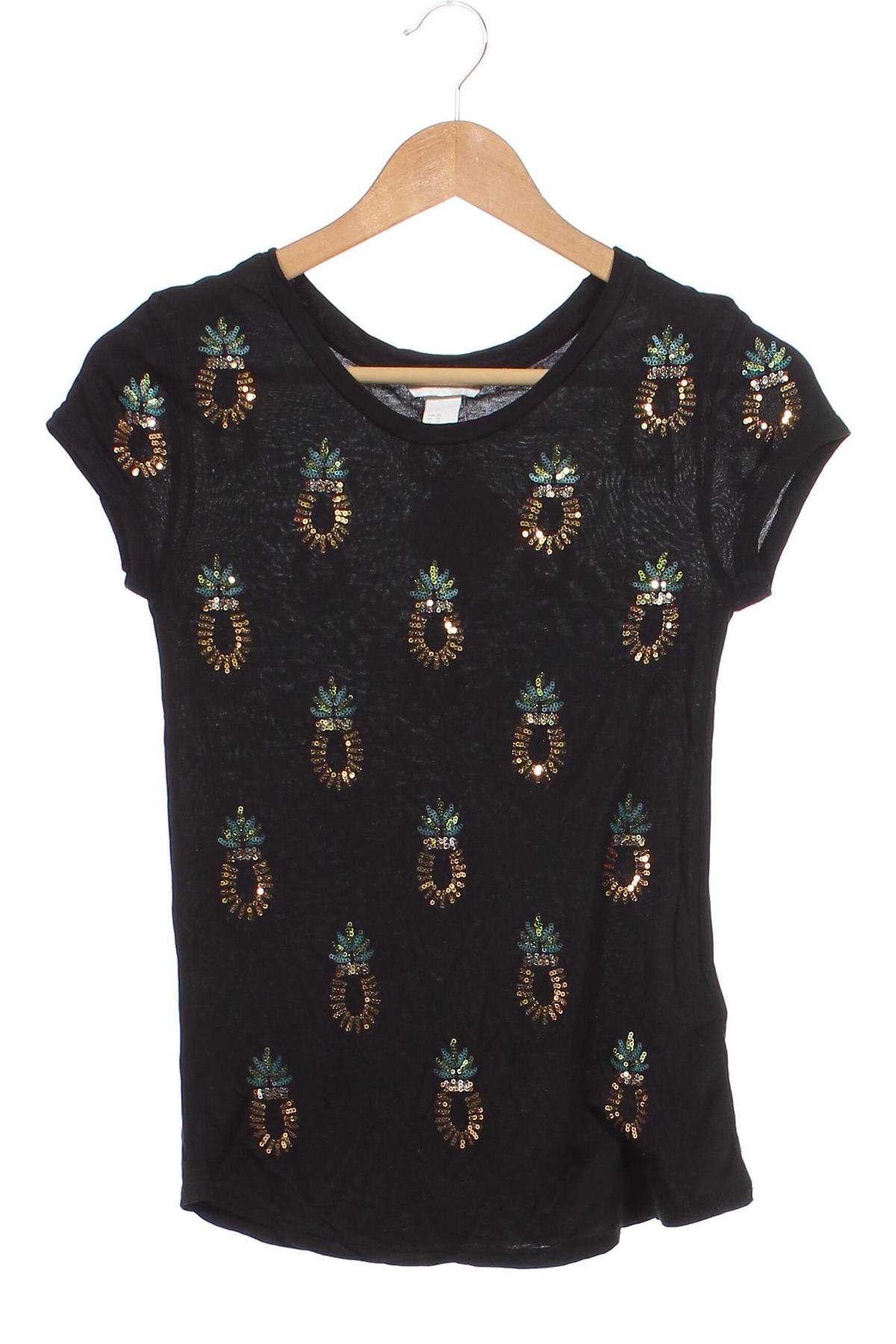 Γυναικεία μπλούζα H&M, Μέγεθος XS, Χρώμα Μαύρο, Τιμή 5,40 €