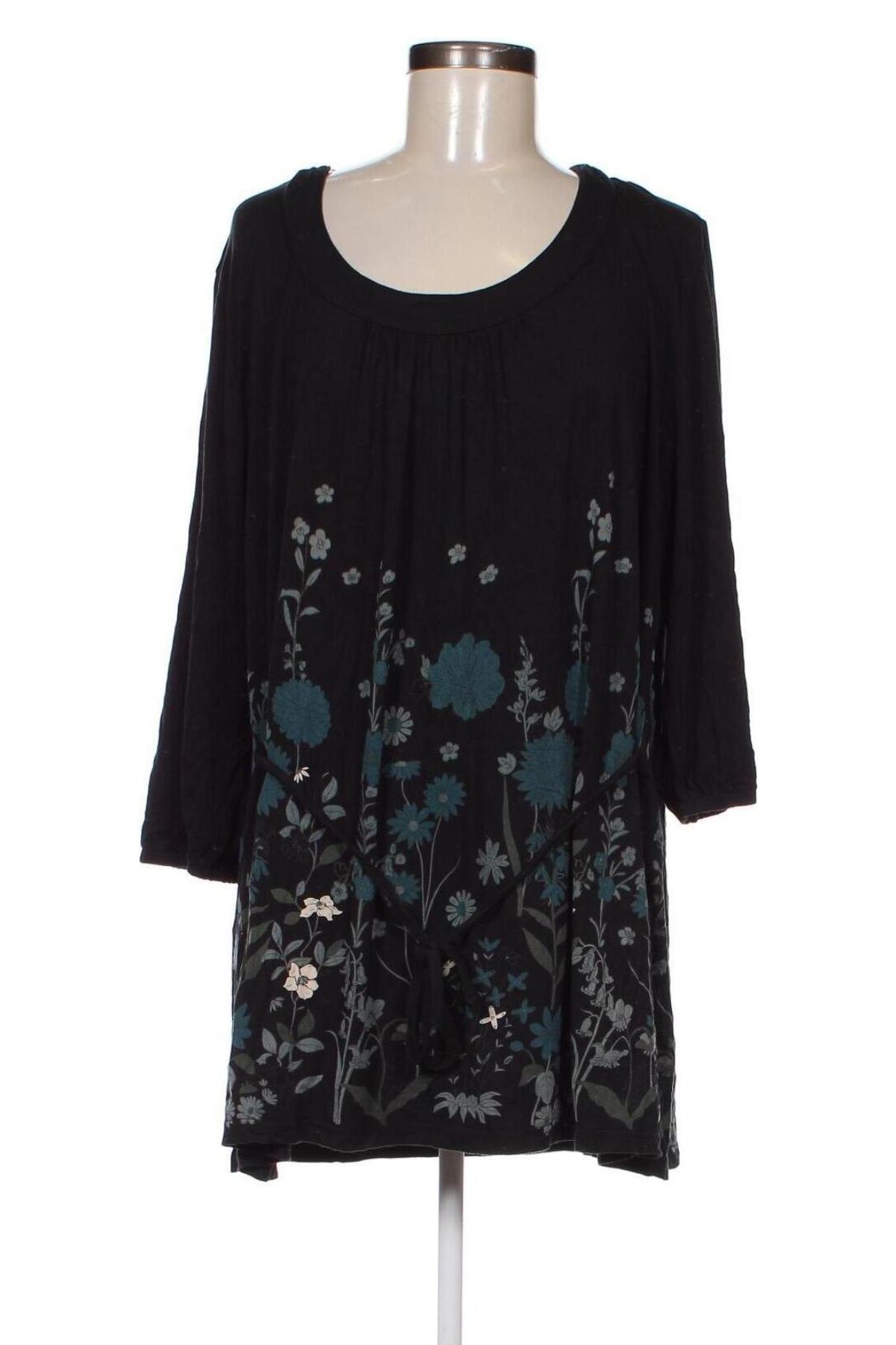 Γυναικεία μπλούζα Mia Linea, Μέγεθος 3XL, Χρώμα Μαύρο, Τιμή 11,75 €