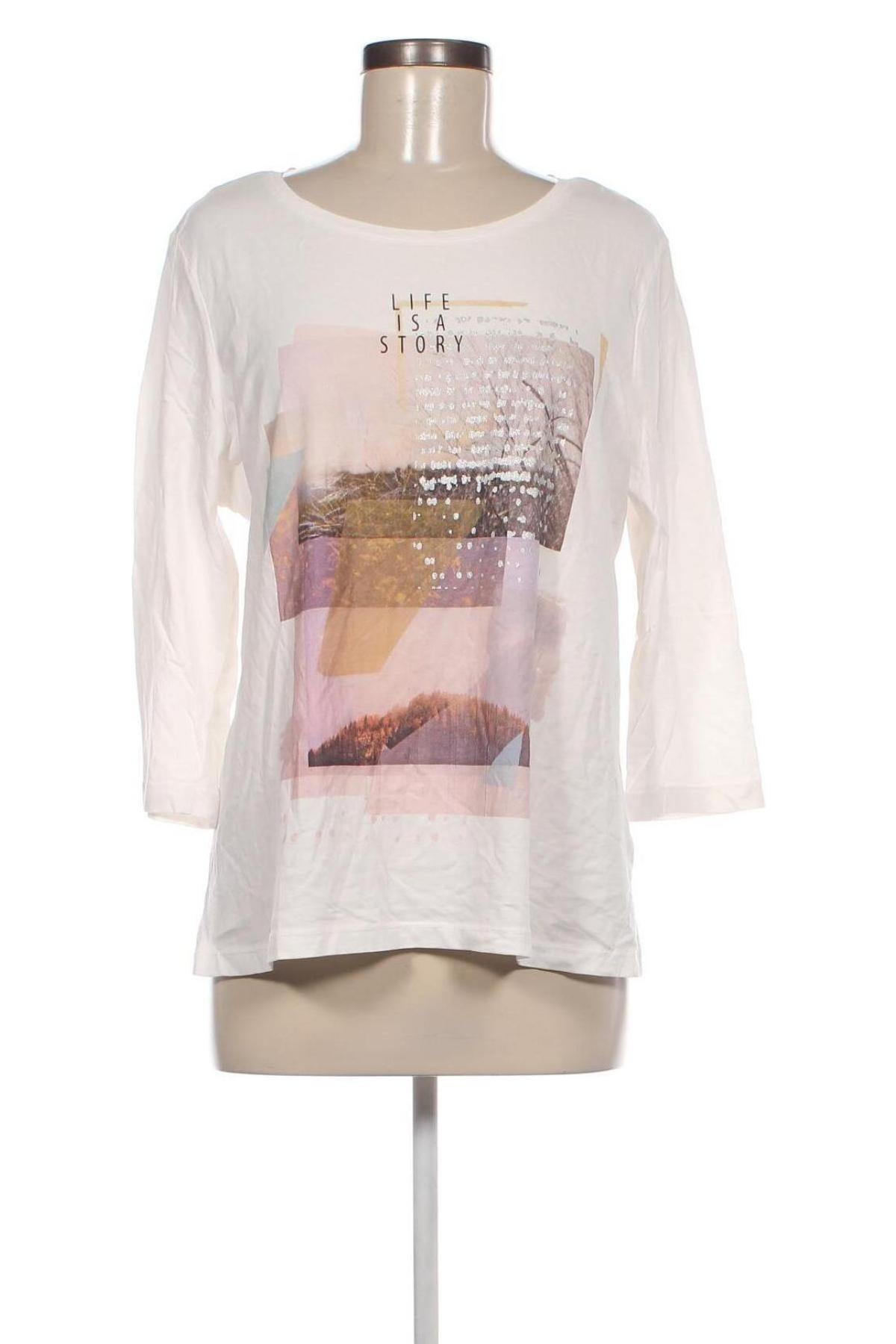 Γυναικεία μπλούζα Tom Tailor, Μέγεθος XL, Χρώμα Λευκό, Τιμή 8,41 €