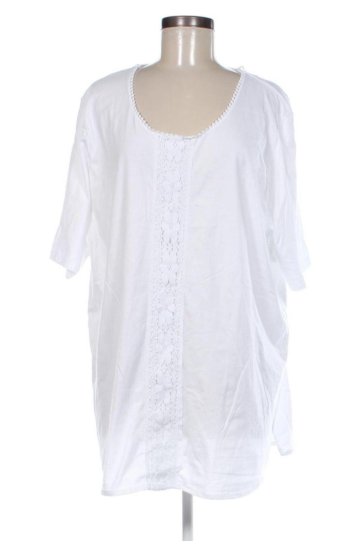 Дамска блуза Ulla Popken, Размер 4XL, Цвят Бял, Цена 34,00 лв.