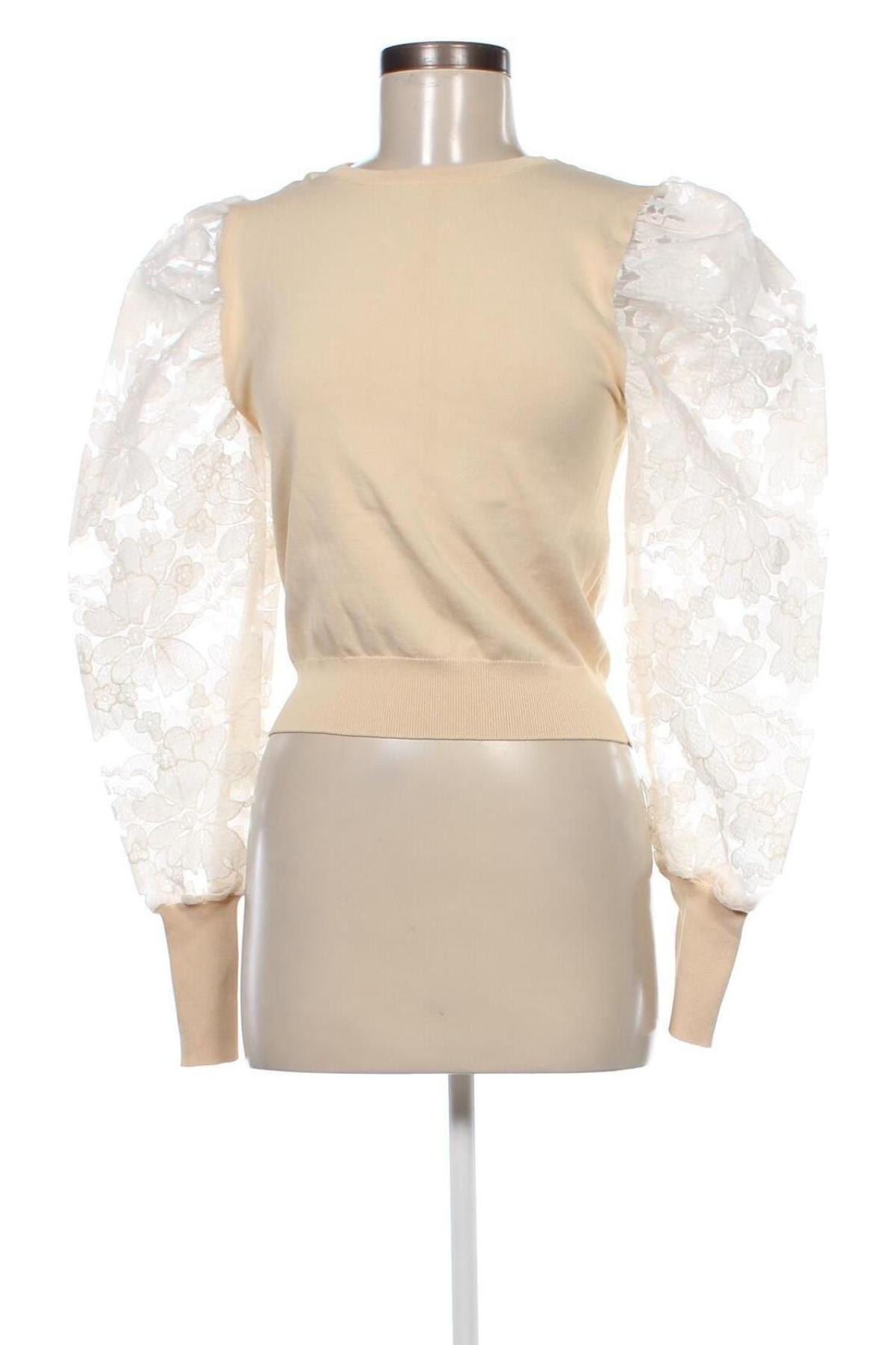 Дамска блуза Zara, Размер XL, Цвят Бежов, Цена 26,97 лв.