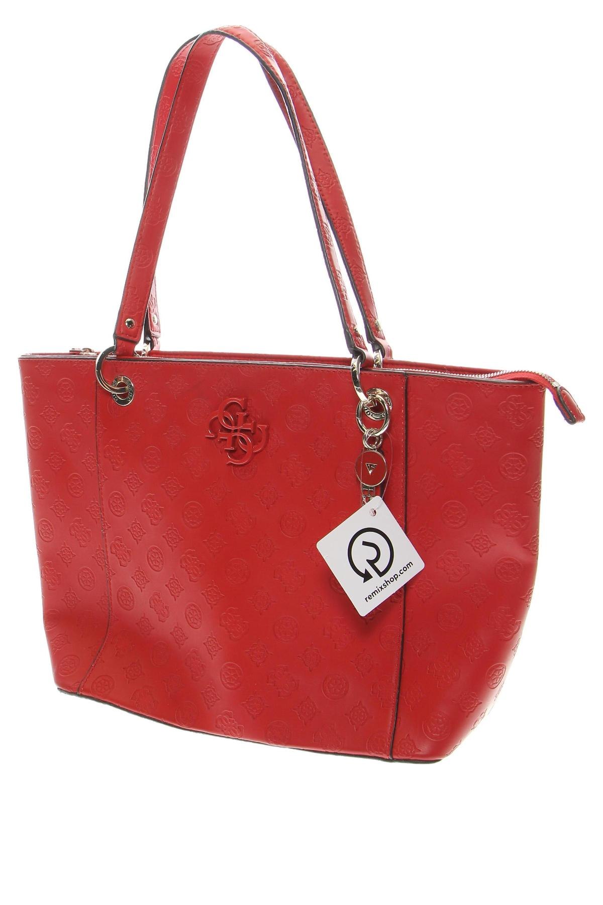 Дамска чанта Guess, Цвят Червен, Цена 225,25 лв.