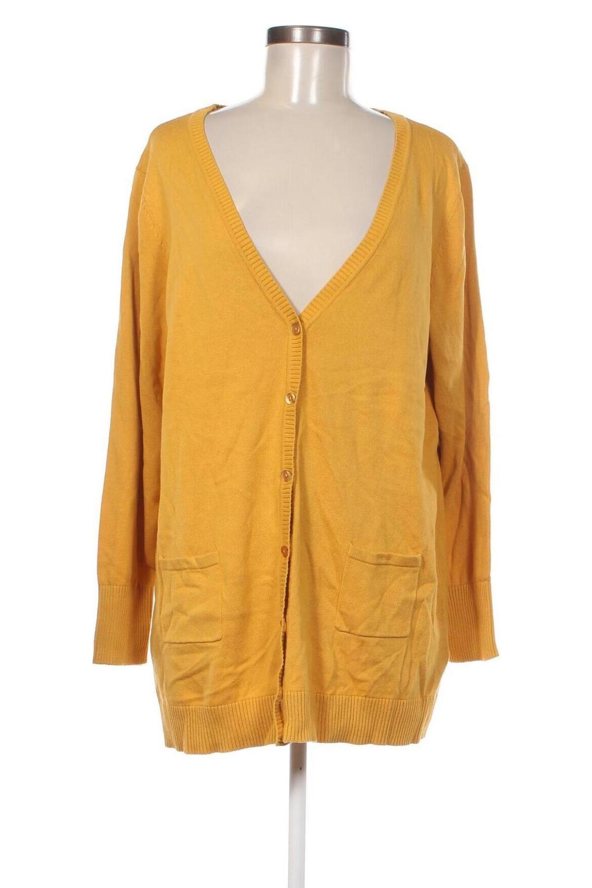 Γυναικεία ζακέτα, Μέγεθος XL, Χρώμα Κίτρινο, Τιμή 11,12 €