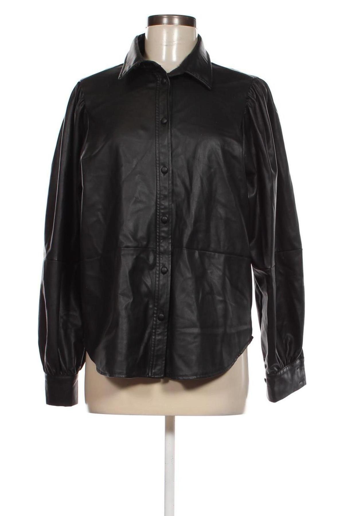 Damen Lederhemd H&M, Größe M, Farbe Schwarz, Preis € 12,53