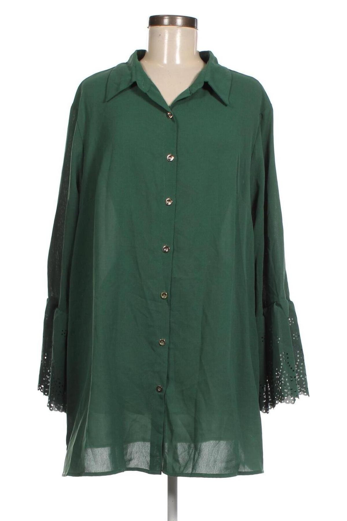 Дамска риза, Размер XXL, Цвят Зелен, Цена 13,75 лв.