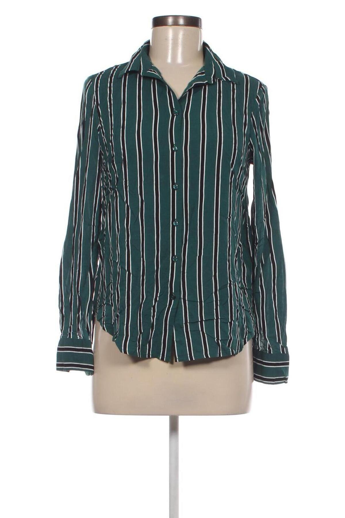 Γυναικείο πουκάμισο Gina Tricot, Μέγεθος XS, Χρώμα Πράσινο, Τιμή 6,19 €