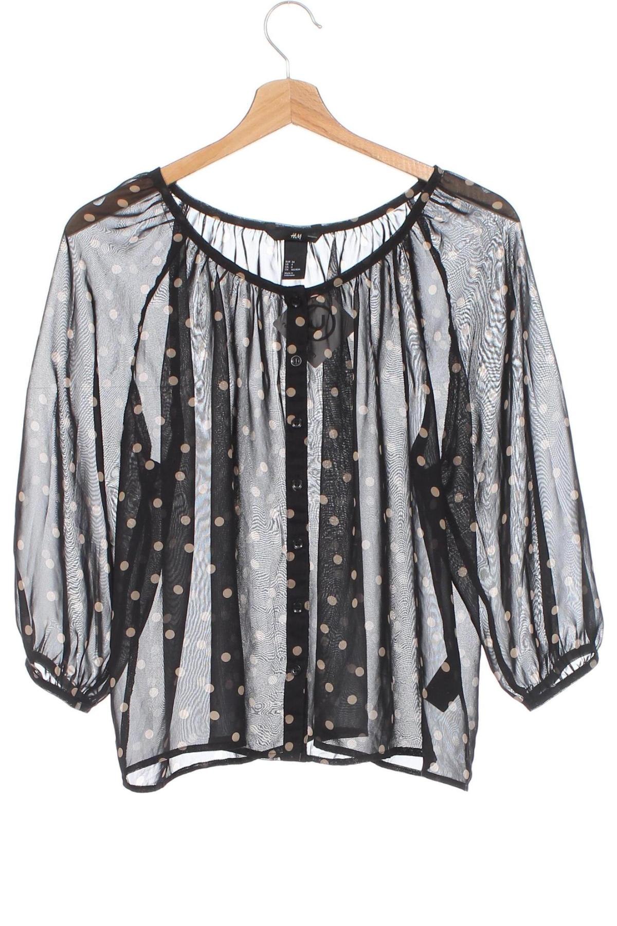 Γυναικείο πουκάμισο H&M, Μέγεθος XS, Χρώμα Πολύχρωμο, Τιμή 7,29 €