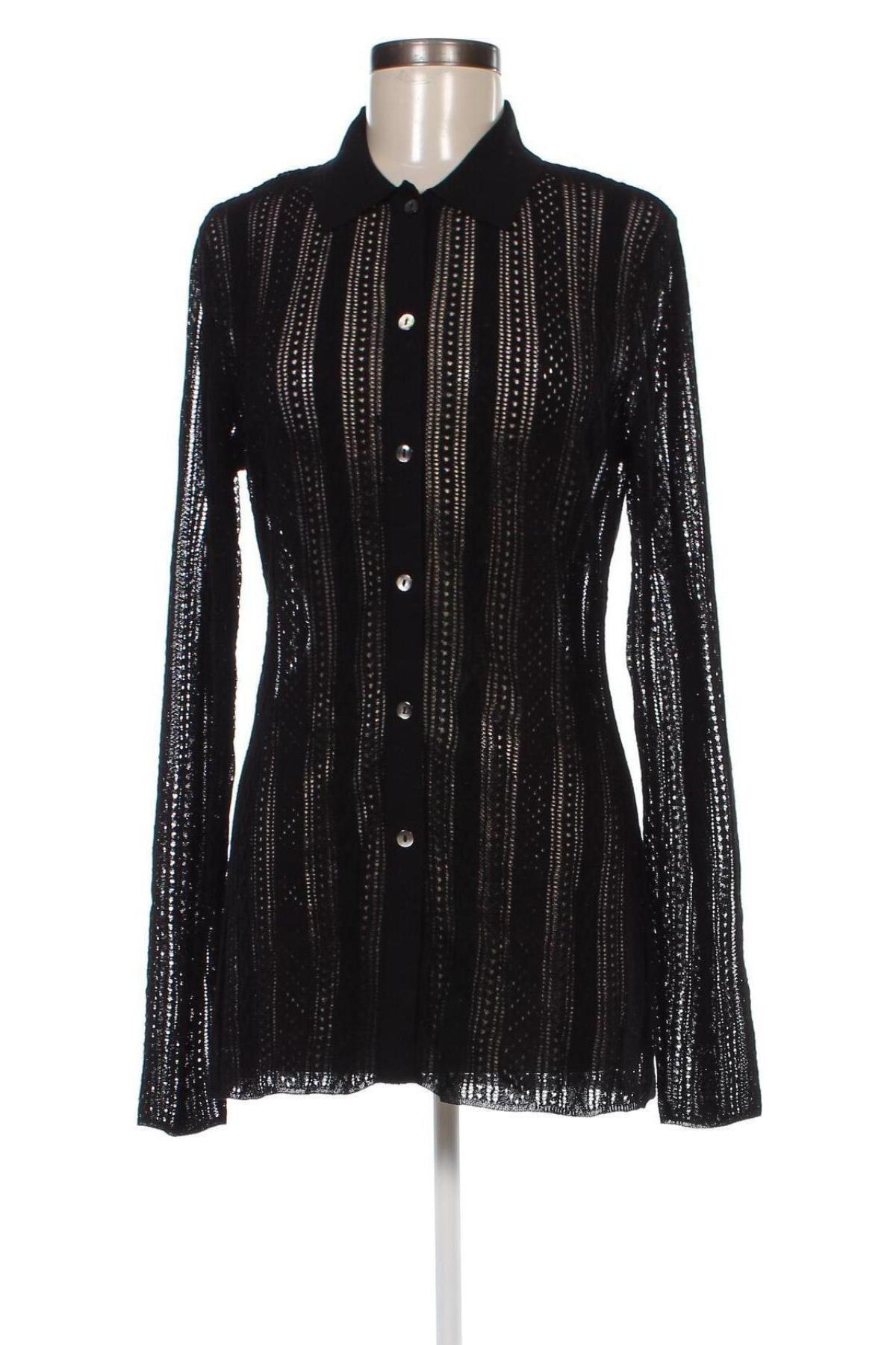 Γυναικείο πουκάμισο H&M, Μέγεθος M, Χρώμα Μαύρο, Τιμή 7,23 €