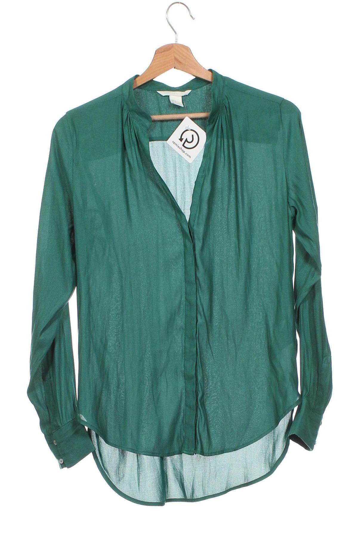 Damenbluse H&M, Größe XS, Farbe Grün, Preis € 5,99