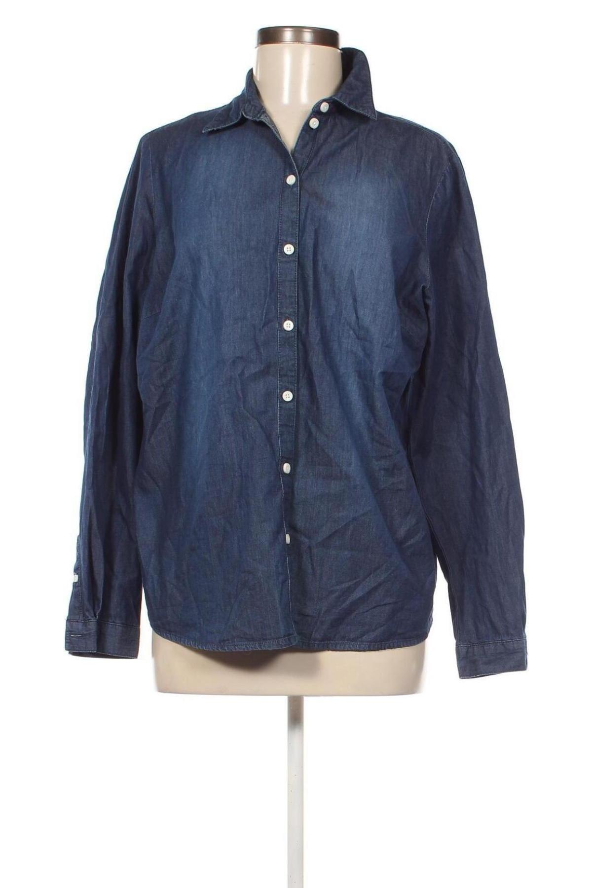 Γυναικείο πουκάμισο John Baner, Μέγεθος L, Χρώμα Μπλέ, Τιμή 9,28 €