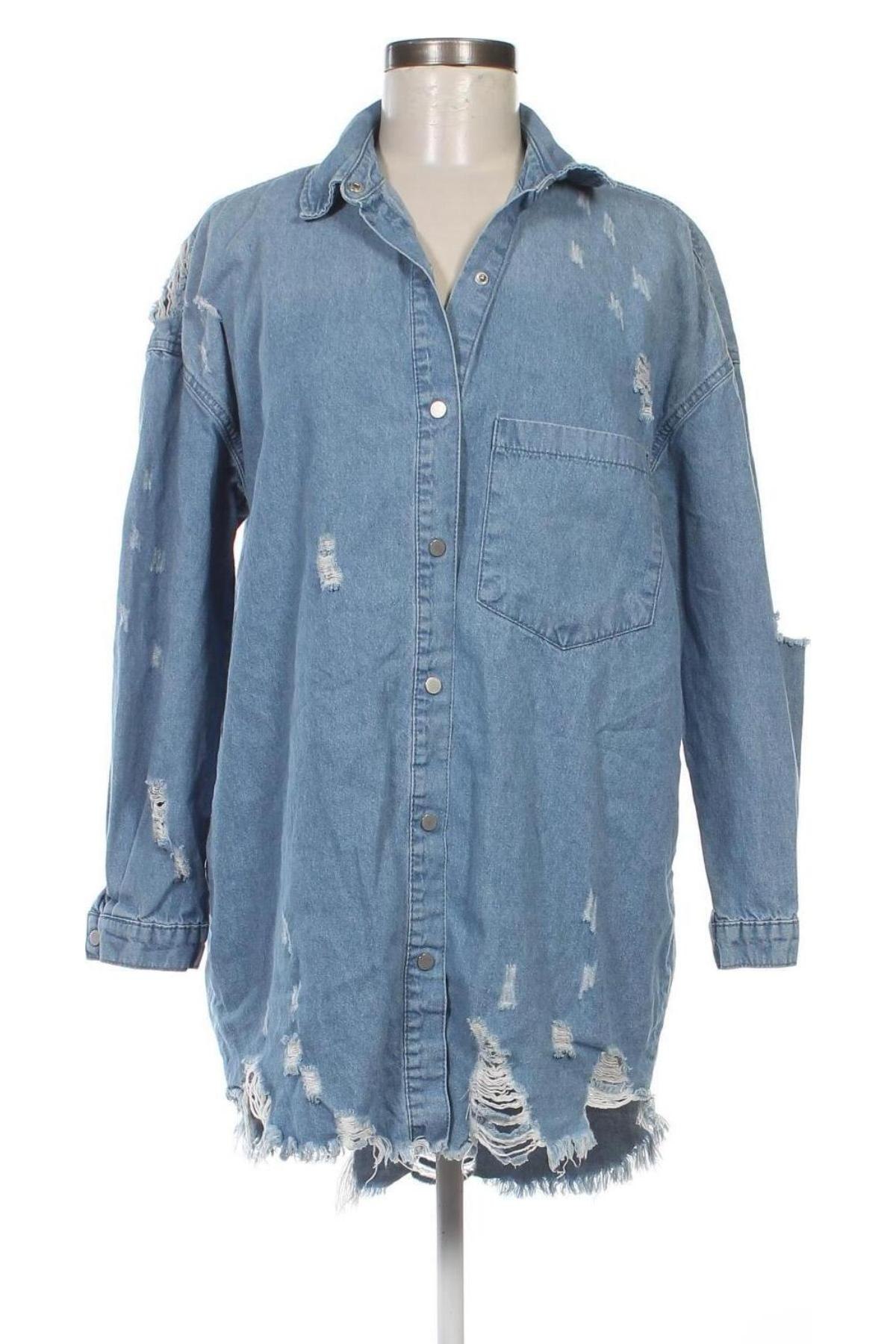 Γυναικείο πουκάμισο Missguided, Μέγεθος XXS, Χρώμα Μπλέ, Τιμή 6,18 €
