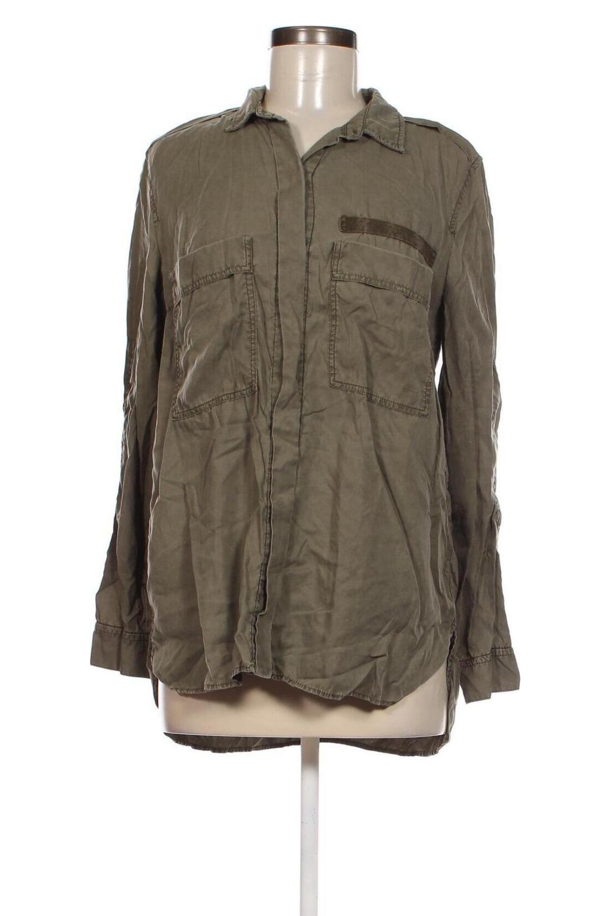 Дамска риза Zara Trafaluc, Размер L, Цвят Зелен, Цена 16,20 лв.