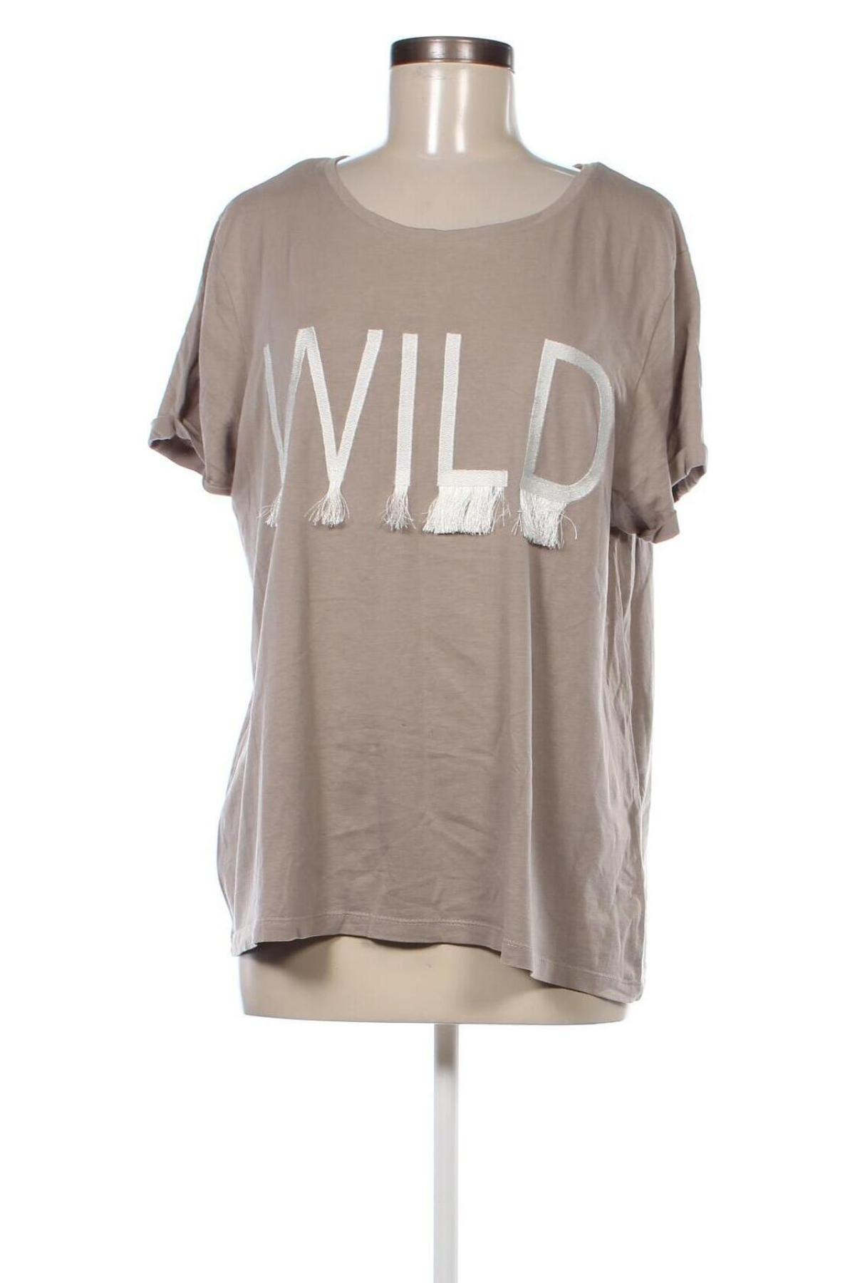 Γυναικείο t-shirt, Μέγεθος XXL, Χρώμα  Μπέζ, Τιμή 6,68 €