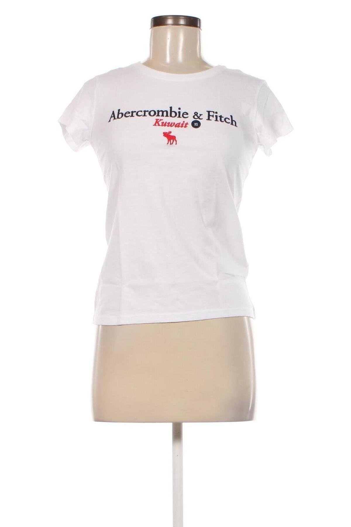 Damski T-shirt Abercrombie & Fitch, Rozmiar XS, Kolor Biały, Cena 165,26 zł