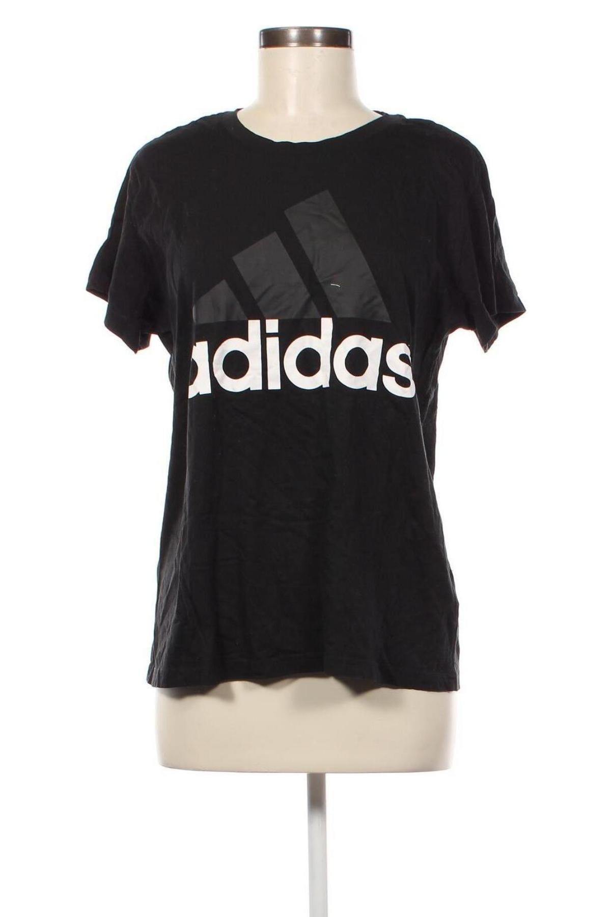 Damen T-Shirt Adidas, Größe XL, Farbe Schwarz, Preis € 18,79