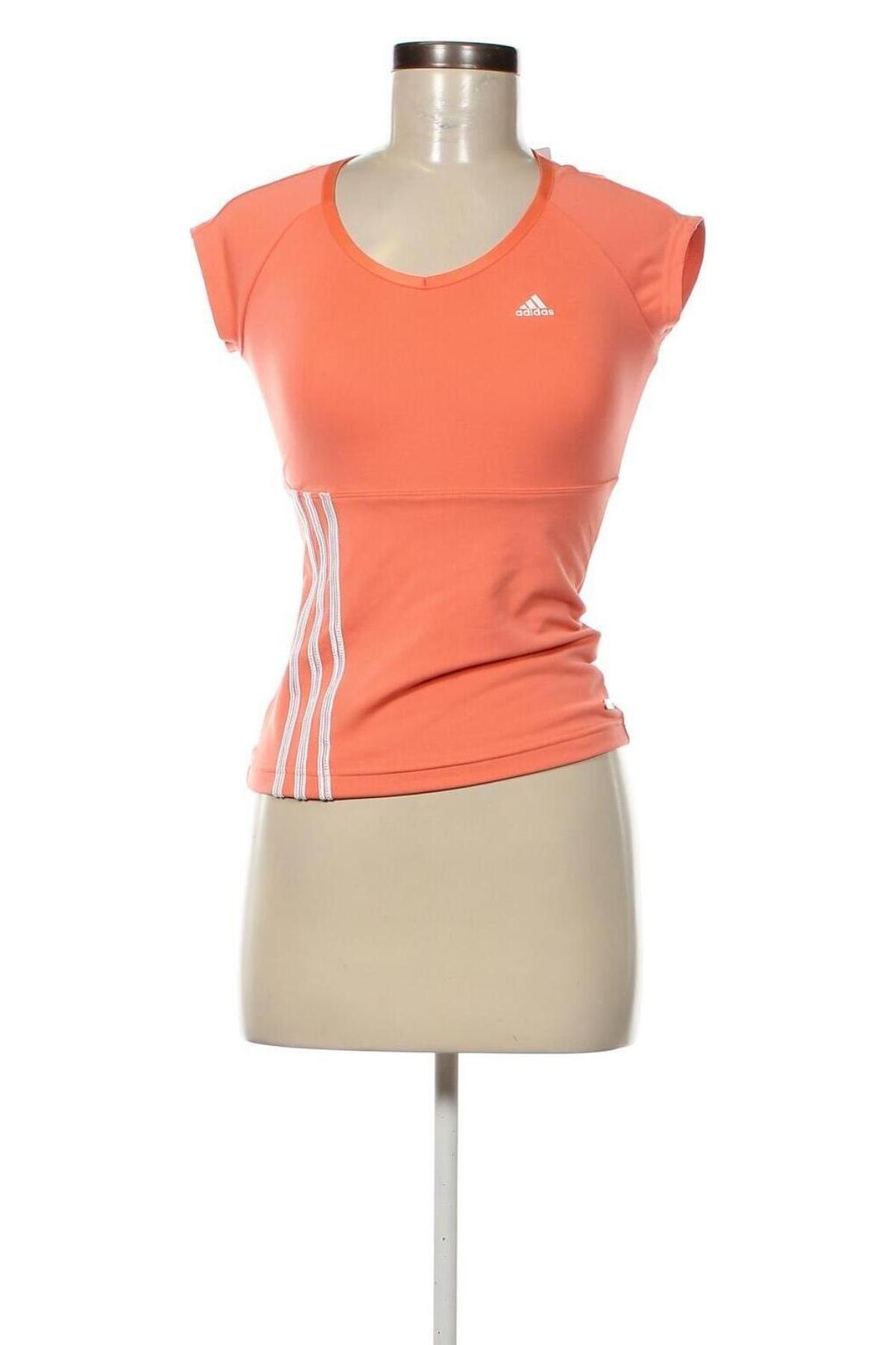 Damen T-Shirt Adidas, Größe XS, Farbe Orange, Preis 18,79 €