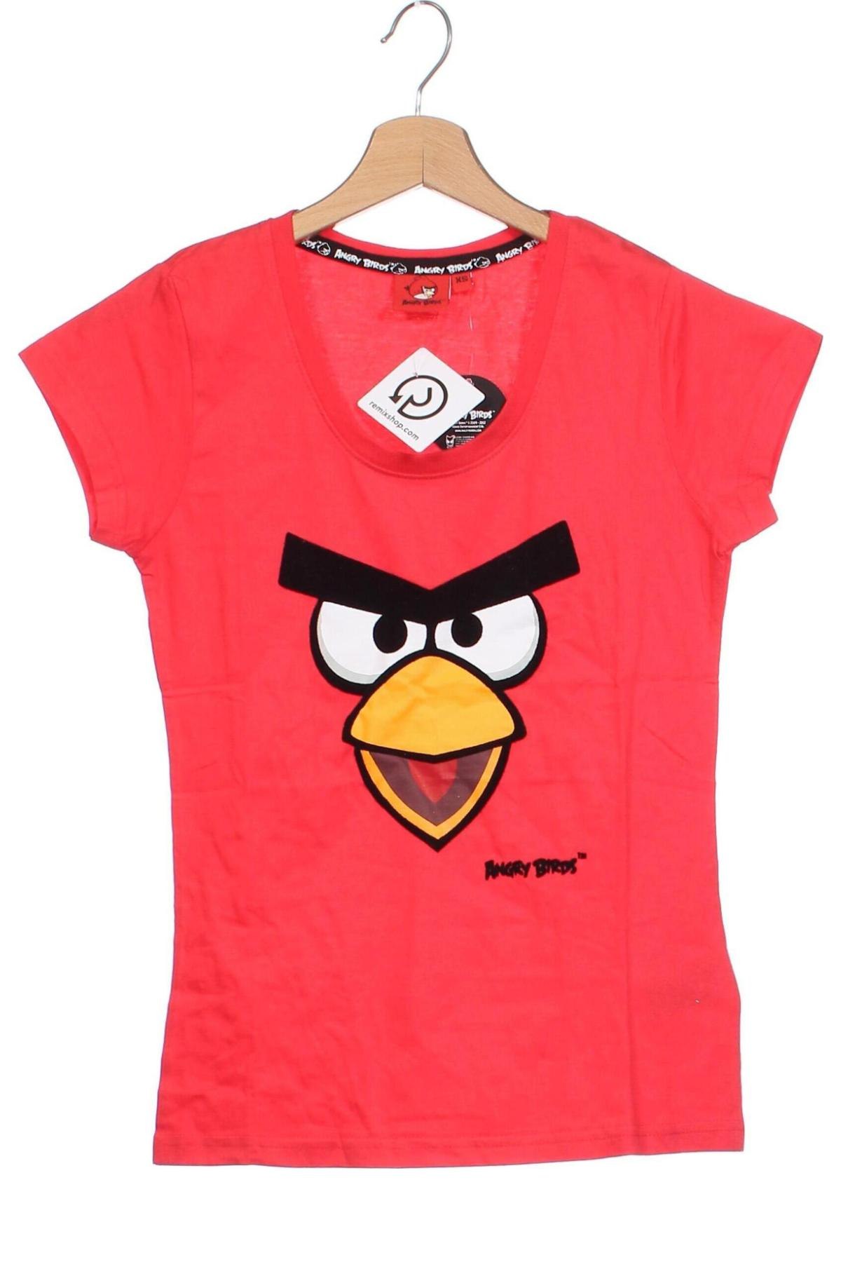 Damen T-Shirt Angry Birds, Größe XS, Farbe Rot, Preis 14,98 €